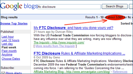 Blog posts on the new FTC's rules for endorsements