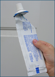 Empty toothpaste tube