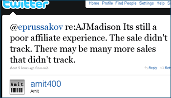 Untracked affiliate sales problem