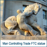 Man Controlling Trade FTC statue