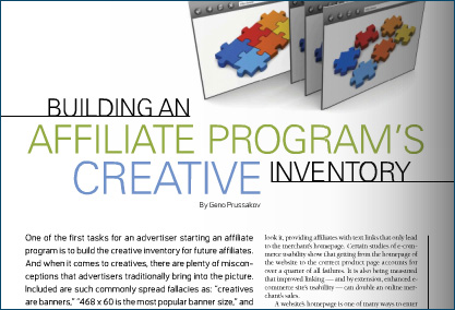 Article on affiliate creative inventory