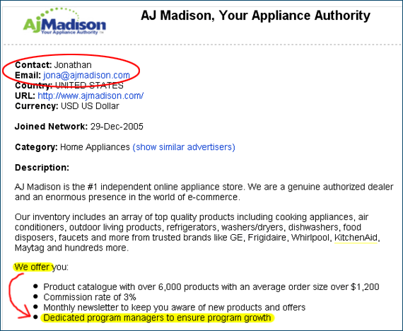 AJ Madison affiliate program management