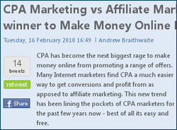 CPA Marketing versus Affiliate Marketing