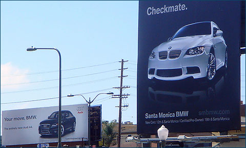 Audi versus BMW: billboards