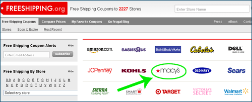 Macy's link at FreeShipping.org