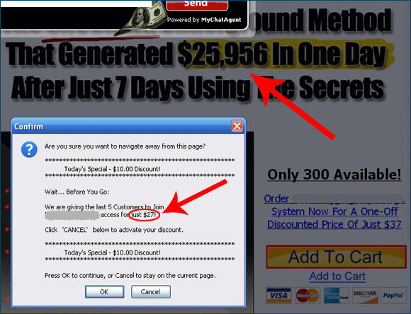 Example of a get-rich-quick scheme
