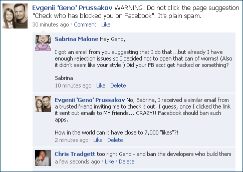 spammy Facebook app