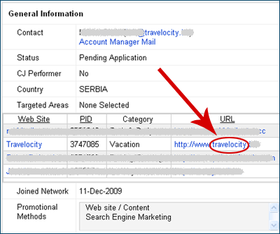 Merchant trademark in affiliate domain