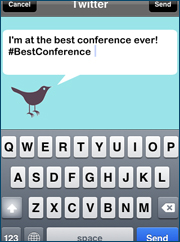 Tweeting from conference