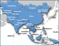Asia region