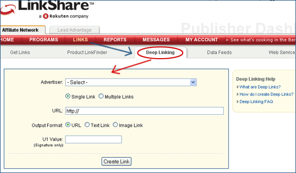 Deep linking on LinkShare