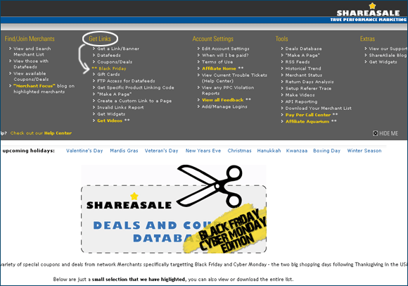 ShareASale Black Friday and Cyber Monday Deals