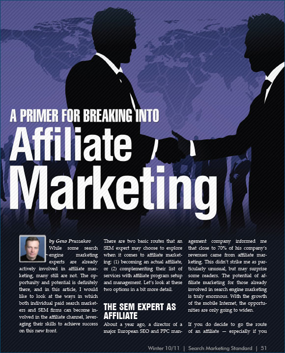 Affiliate Marketing -- Primer for SEM Experts