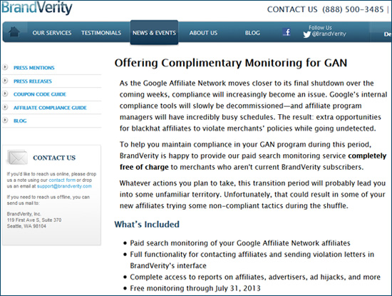 BrandVerity for GAN Advertisers