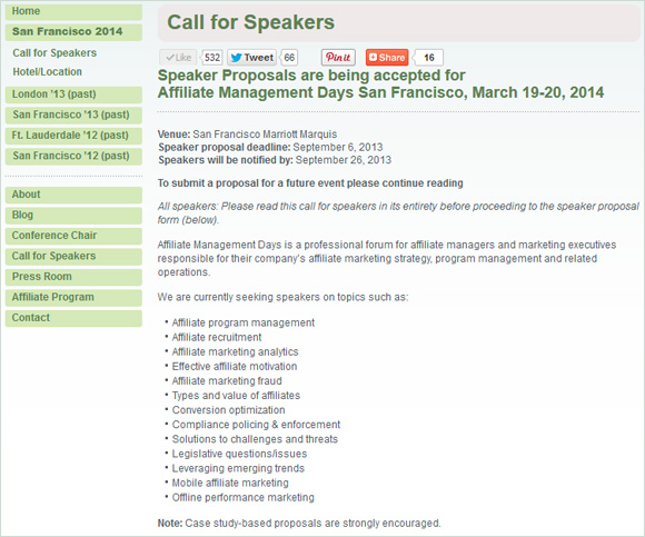 AM Days SF 2014 Call for Speakers
