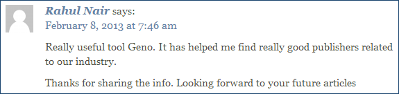 Blog comment