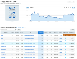 SEMrush - Organic Search Positions