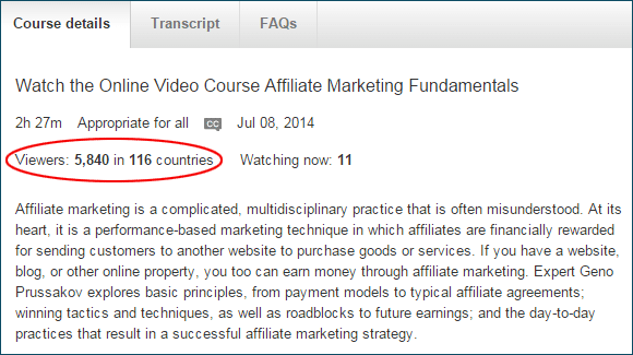 Lynda video course