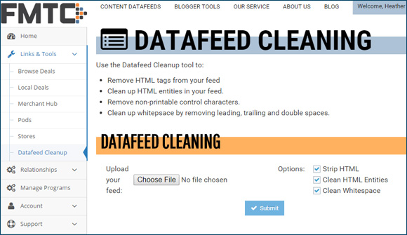 Datafeed clean tool