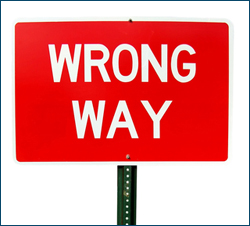 Wrong way