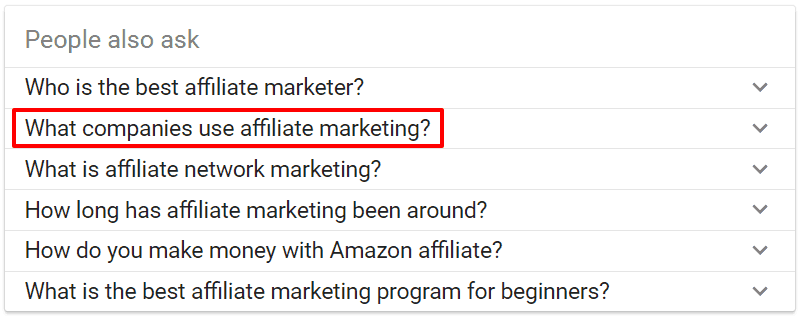 What companies use affiliate marketing?