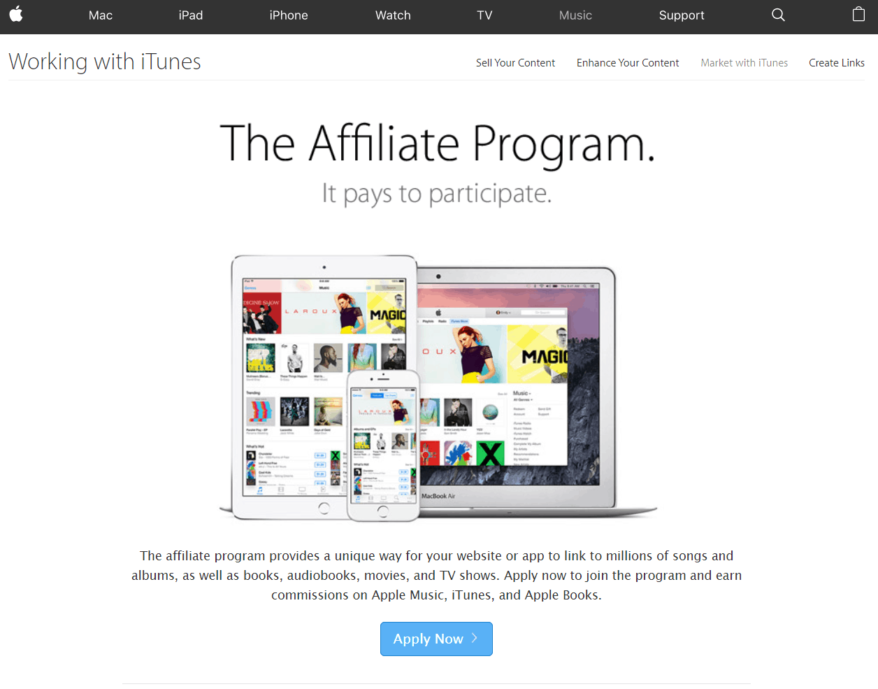 iTunes affiliate marketing program