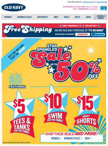 Ecommerce Home Page Promotions