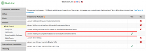 Gaiam affiliate paid search policies