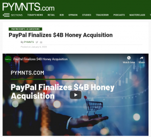 PayPal acquires Honey for $4 billion