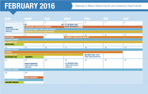 Marketing planning calendar